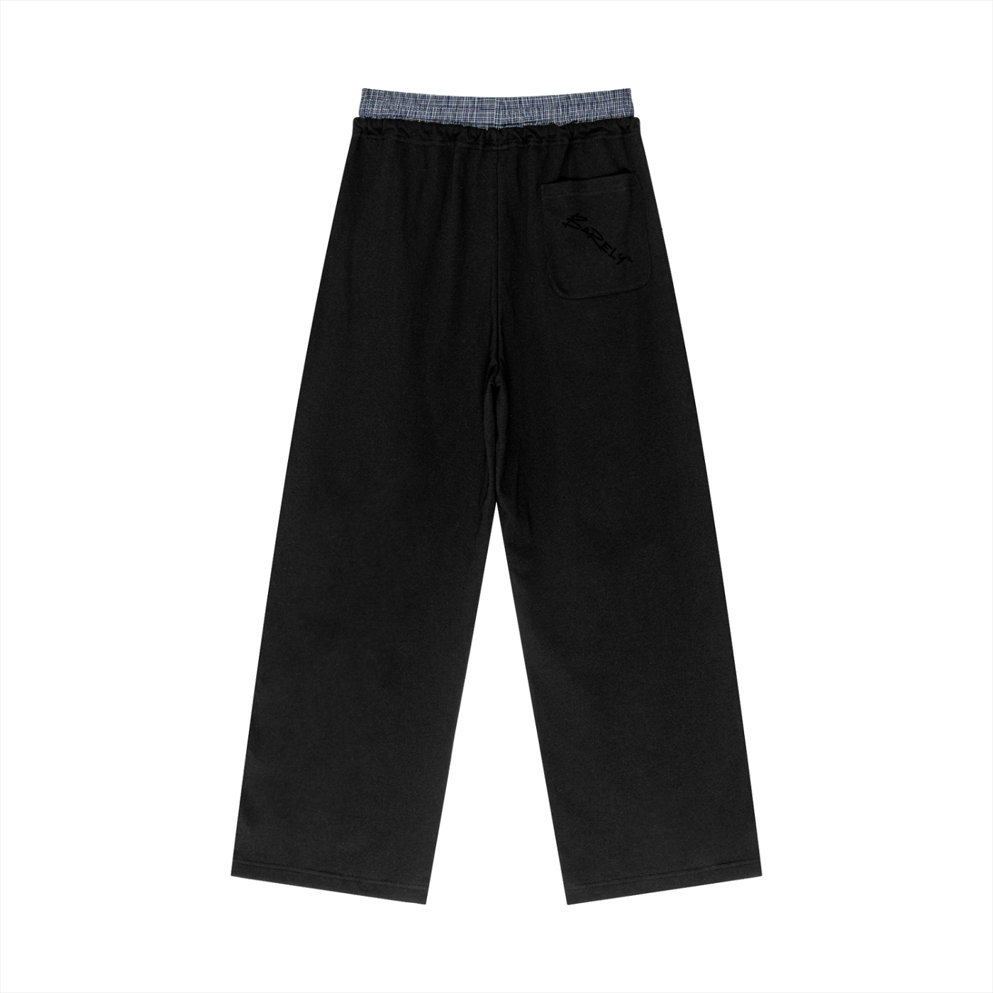 Barely™ sweatpants back view with logo